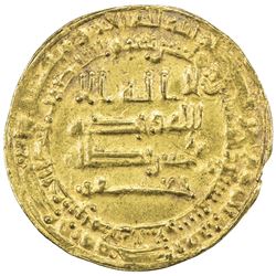 ABBASID: al-Mu'tamid, 870-892, AV dinar (3.99g), Madinat al-Salam, AH257. VF