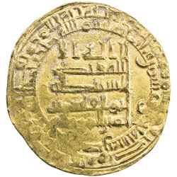 ABBASID: al-Qahir, 932-934, AV dinar (4.67g), Mah al-Basra, AH321. EF