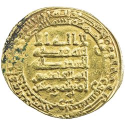 ABBASID: al-Qahir, 932-934, AV dinar (4.73g), al-Ahwaz, AH322. VF