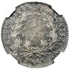 Image 2 : FRANCE: Napoleon I, as Emperor, 1804-1814, 1815, AR franc, AN 13-A (1804). NGC MS62