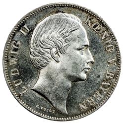 BAVARIA: Ludwig II, 1864-1886, AR thaler, 1865. UNC