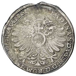ERBACH: Ludwig II, 1605-1643, AR thaler (26.73g), Furstenau, 1623. VF