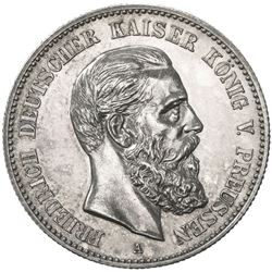 PRUSSIA: Friedrich III, 1888, AR 2 mark, 1888-A. UNC