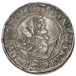 SAXE-ERNESTINE LINE: Johann Friedrich II, 1554-1567, AR thaler (28.70g), Saalfeld, ND. EF