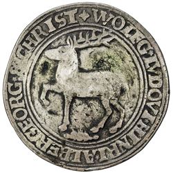 STOLBERG: Wolfgang, 1538-1552, AR thaler (27.75g), Stolberg, 1554. F