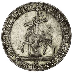 STOLBERG-STOLBERG: Karl Ludwig, 1761-1815, AR 2/3 thaler (13.96g), 1764. VF-EF
