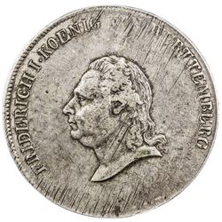 WURTTEMBERG: Friedrich I, King, 1806-1816, AR thaler, 1810-ILW. PCGS VF35