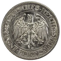 GERMANY: Weimar Republic, AR 5 reichsmark, 1930-J. UNC