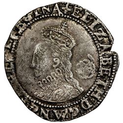 ENGLAND: Elizabeth I, 1558-1603, AR sixpence (3.06g), 1578. VF