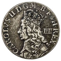 GREAT BRITAIN: Charles II, 1660-1685, AR 4 pence, ND (1660's). VF