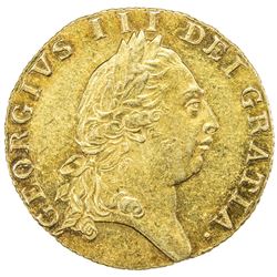 GREAT BRITAIN: George III, 1760-1820, AV guinea (8.38g), 1790. EF-AU