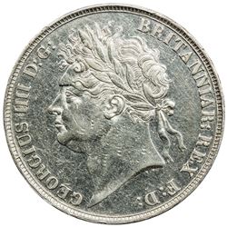 GREAT BRITAIN: George III, 1760-1820, AR crown, 1821. PCGS EF