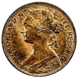 GREAT BRITAIN: Victoria, 1837-1901, AE penny, 1860. UNC