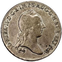 MILAN: Joseph II, 1780-1790, AR 1/2 scudo, 1784. VF