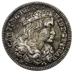 NAPLES: Carlo II, 1674-1700, AR tari, 1691. AU