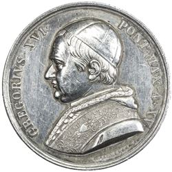 PAPAL STATES: Gregory XVI, 1831-1846, AR medal, 1845. EF