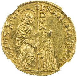 VENICE: Francesco Morosini, 1688-1694, AV zecchino, ND. NGC MS63