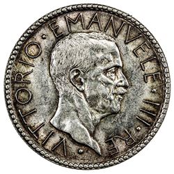 ITALY: Vittorio Emanuele III, 1900-1946, AR 20 lire, 1927-R. AU