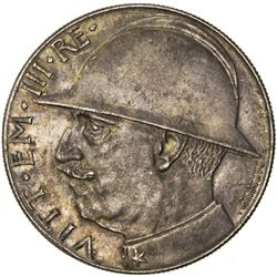 ITALY: Vittorio Emanuele III, 1900-1946, AR 20 lire, 1928-R. AU