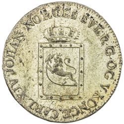 NORWAY: Frederik VI, 1808-1839, BI 4 skilling, 1825. AU