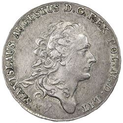 POLAND: Stanislaus Augustus, 1764-1795, AR 1/2 thaler, 1779. EF