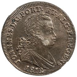 PORTUGAL: Joao, Prince Regent, 1792-1816, AE 40 reis, 1812. NGC EF45