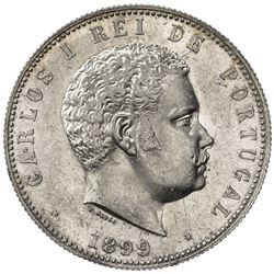 PORTUGAL: Carlos I, 1889-1908, AR 1000 reis, 1899. UNC