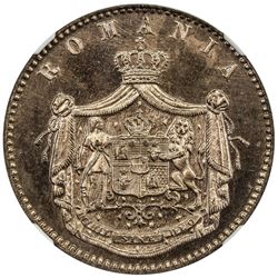 ROMANIA: Carol I, Prince, 1866-1881, AE 5 bani, 1867. NGC MS65