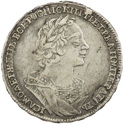 RUSSIAN EMPIRE: Peter I, the Great, 1689-1725, AR rouble, 1724. F-VF