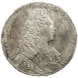 RUSSIAN EMPIRE: Peter II, 1727-1730, AR rouble, 1729. F-VF