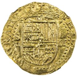 SPAIN: Felipe II, 1556-1598, AV 2 escudos, ND. NGC MS62