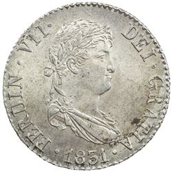 SPAIN: Fernando VII, 1808-1833, AR 2 reales, 1831. AU
