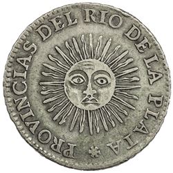 ARGENTINA: Rio de la Plata, 1810-1831, AR 2 reales, 1826-RA. VF