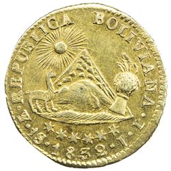 BOLIVIA: Republic, AV scudo, 1832-PTS. EF