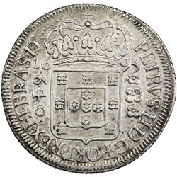 BRAZIL: Pedro II, 1683-1706, AR 640 reis, 1695. VF-EF