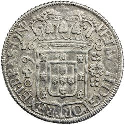 BRAZIL: Pedro II, 1683-1706, AR 640 reis, 1698. VF-EF