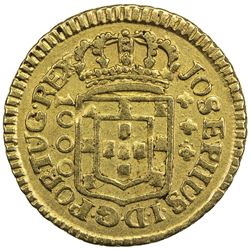 BRAZIL: Jose !, 1750-1777, AV 1000 reis, 1774. VF