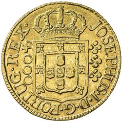 BRAZIL: Jose I, 1750-1777, AV 4000 reis, 1775. EF
