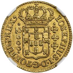 BRAZIL: Jose I, 1750-1777, AV 2000 reis, 1752(L). NGC MS64