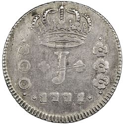 BRAZIL: Jose I, 1750-1777, AR 300 reis, 1771-R. F-VF
