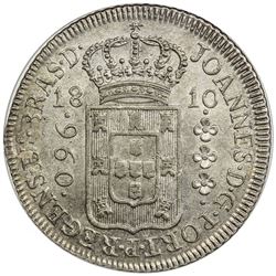 BRAZIL: Joao, Regent, 1799-1816, AR 960 reis, 1810-R. NGC MS63