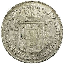 BRAZIL: Joao, as Prince Regent, 1799-1818, AR 960 reis, 1810-B. EF