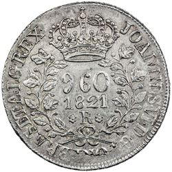 BRAZIL: Joao VI, 1818-1822, AR 960 reis, 1821-R. EF