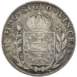 BRAZIL: Pedro I, 1822-1831, AR 960 reis, 1824-B. EF-AU