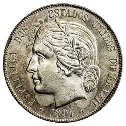 BRAZIL: Republic, AR 2000 reis, 1897. BU