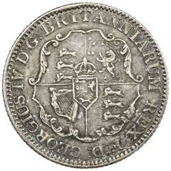 BRITISH WEST INDIES: George IV, 1820-1830, AR 1/8 dollar, 1822