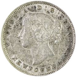 NEWFOUNDLAND: Victoria, 1837-1901, AR 5 cents, 1885. NGC EF40