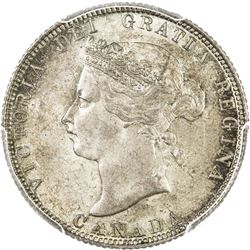 CANADA: Victoria, 1837-1901, AR 25 cents, 1874-H. PCGS MS64