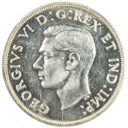 CANADA: George VI, 1936-1952, AR dollar, 1947. ICCS MS63