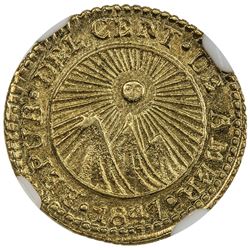 CENTRAL AMERICAN REPUBLIC: AV 1/2 escudo, 1847-C. NGC MS63